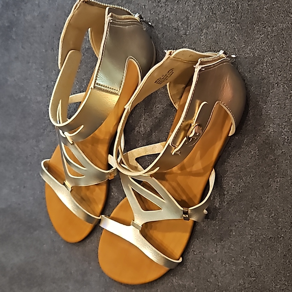 Gold Gladiator Sandal women's 11 Rock & Candy by Zigi